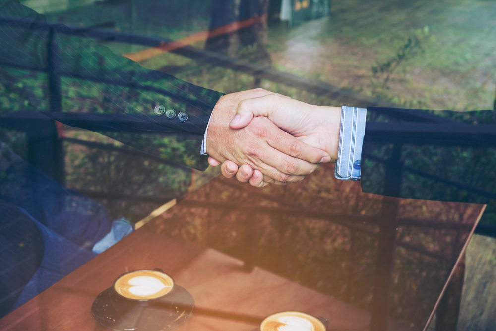 Happy customer reviewing JW Web Studio services